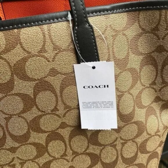 Coach Brown Tote with Black Accents - Picture 7 of 7